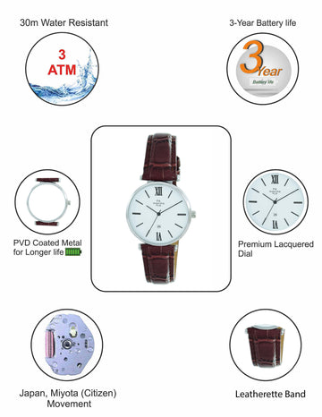 Maxima ATTIVO Women White Dial Analogue Watch - 54680LALI